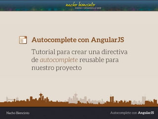Autocomplete con AngularJs 