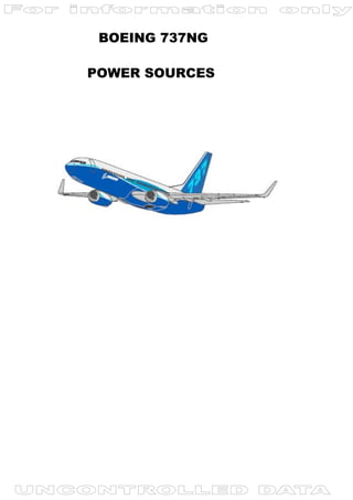 BOEING 737NG

POWER SOURCES
 