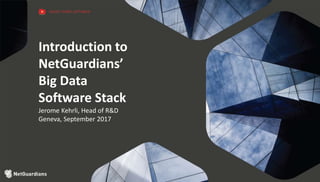 Introduction to
NetGuardians’
Big Data
Software Stack
Jerome Kehrli, Head of R&D
Geneva, September 2017
 