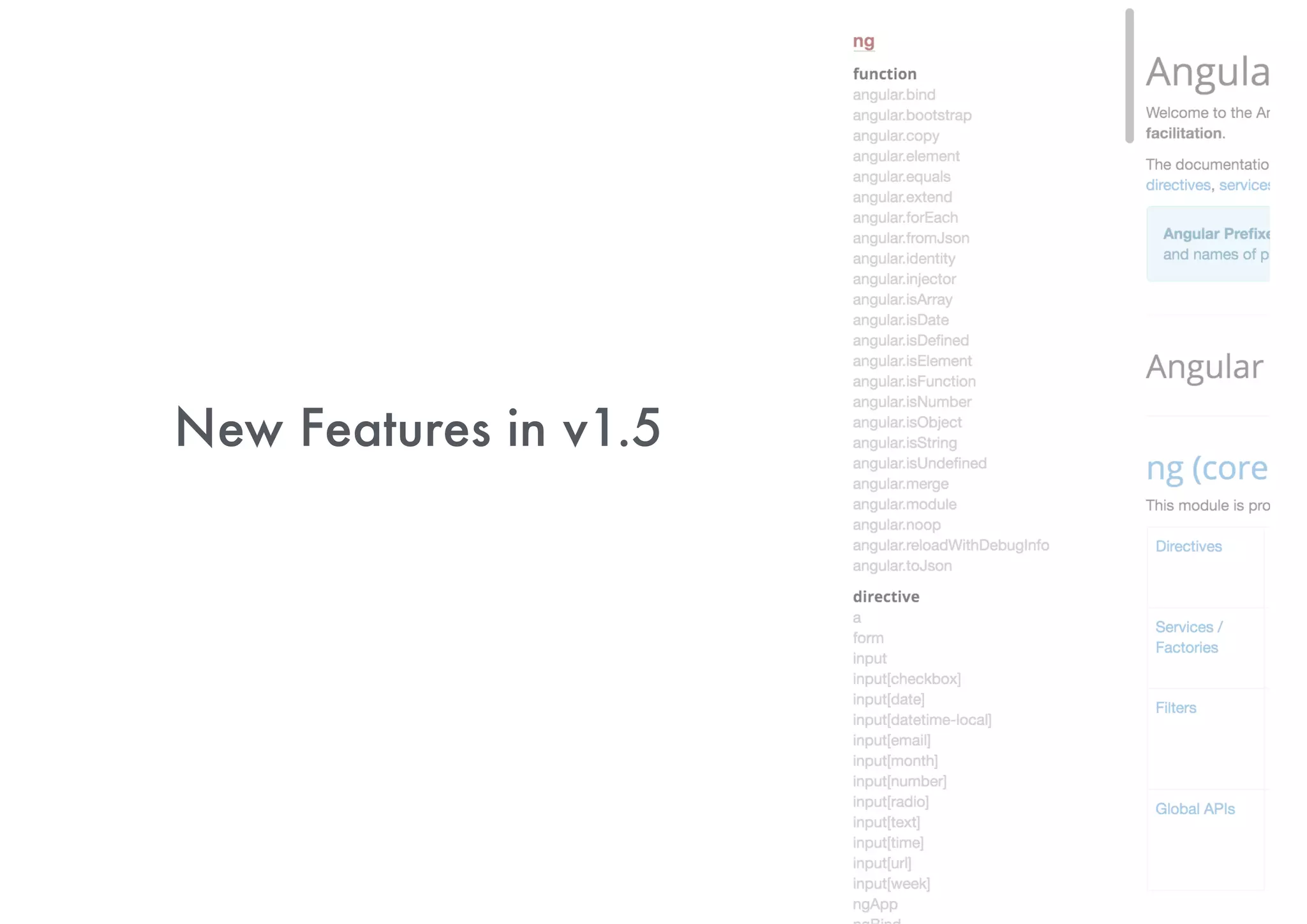New Features in Angular 1.5