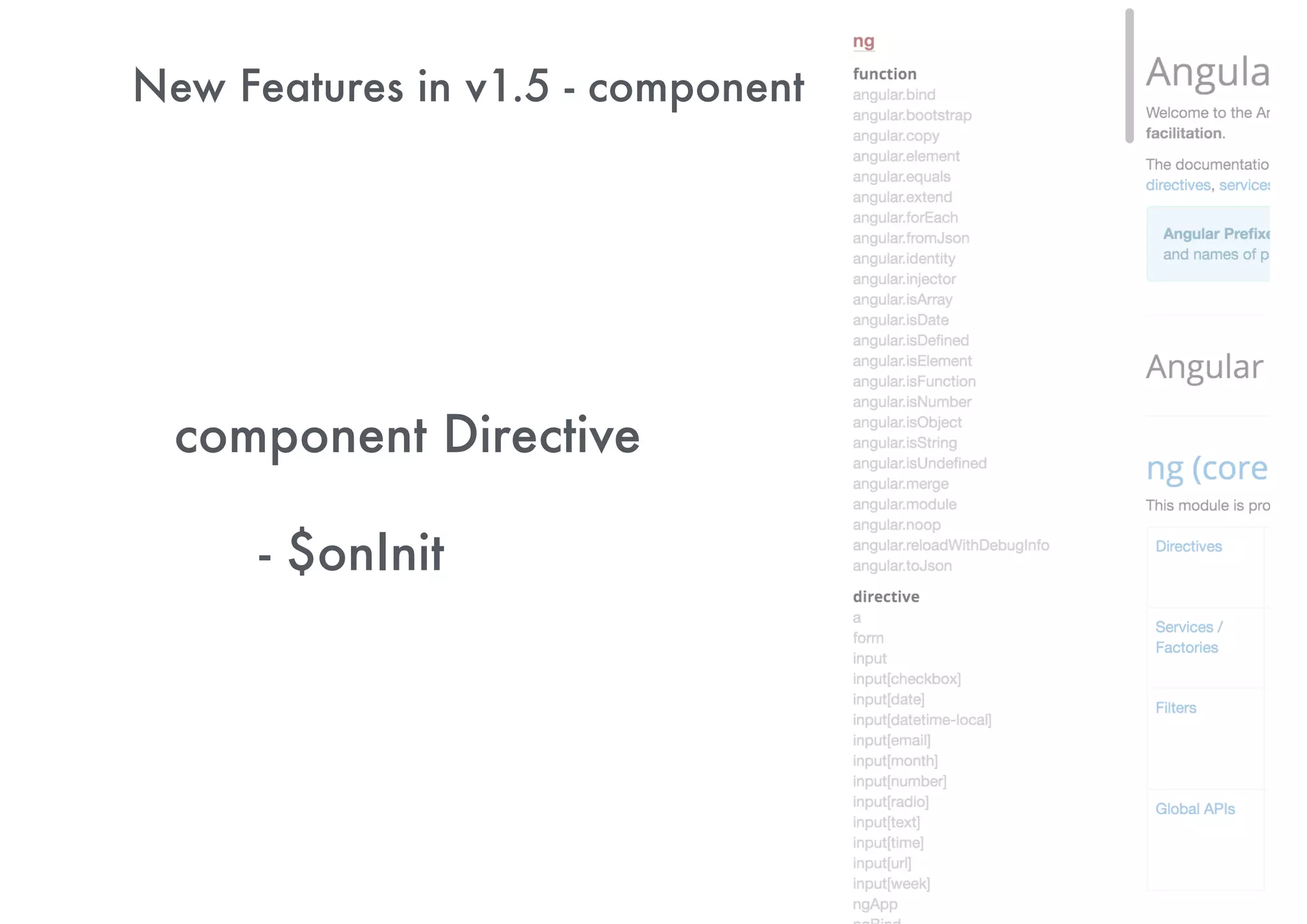 New Features in Angular 1.5