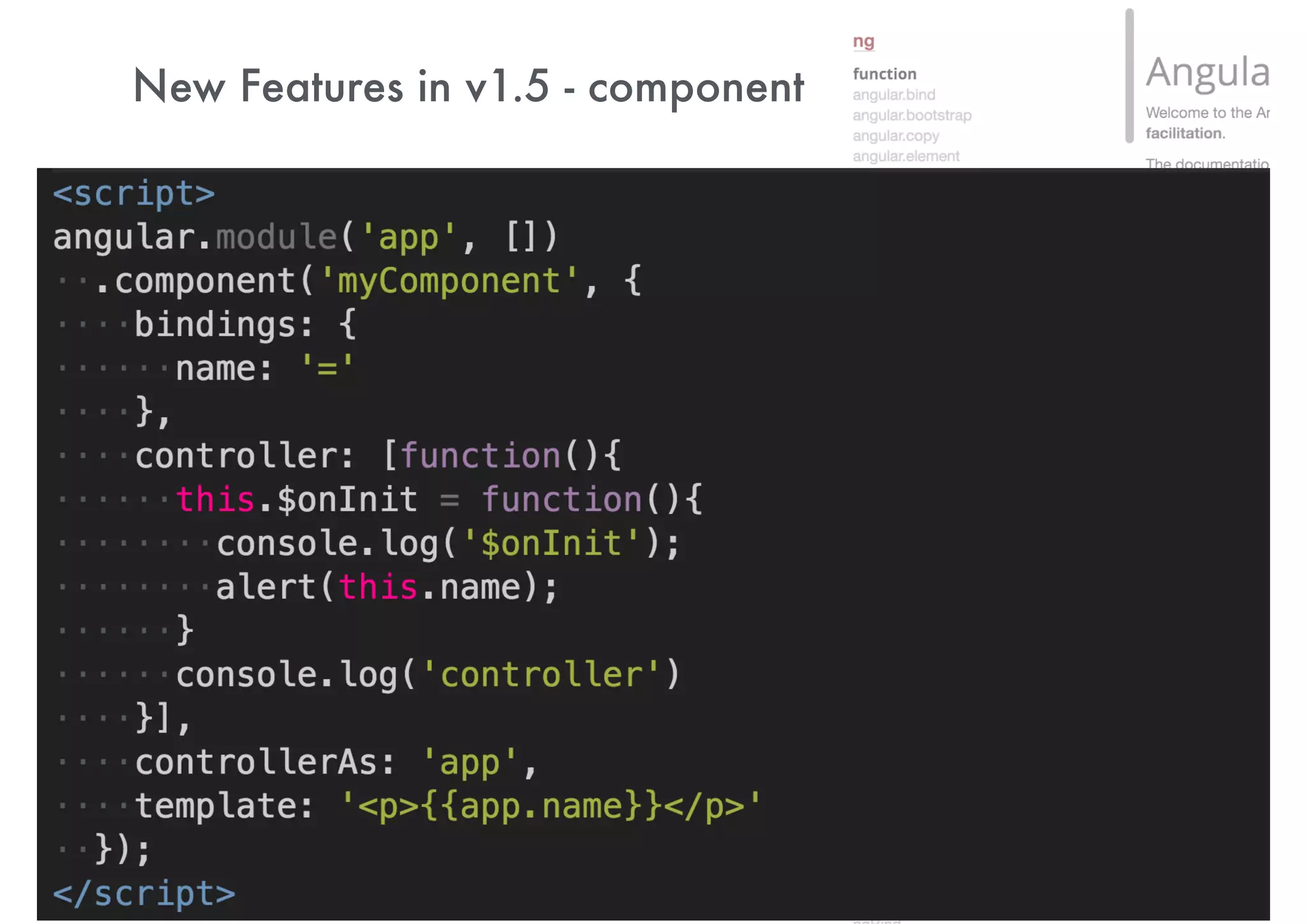 New Features in Angular 1.5