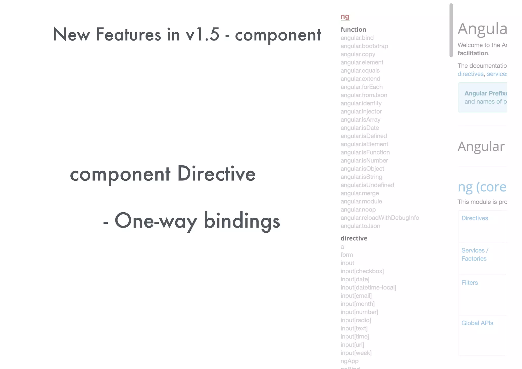 New Features in Angular 1.5