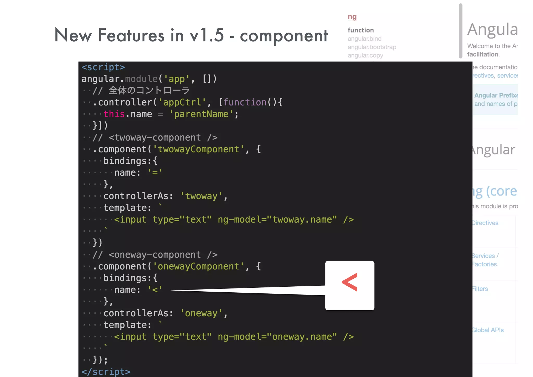 New Features in Angular 1.5