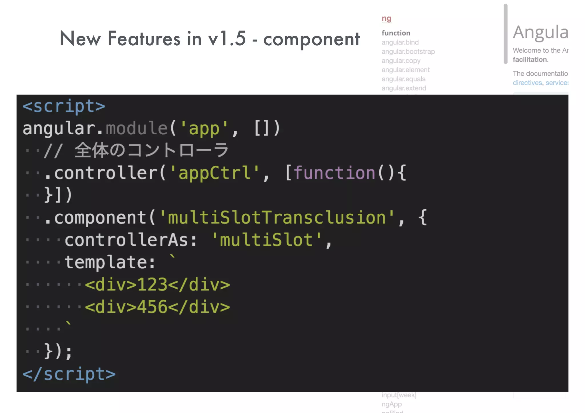 New Features in Angular 1.5