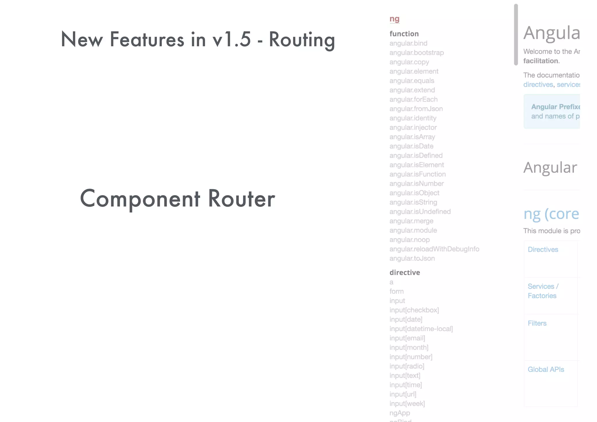 New Features in Angular 1.5
