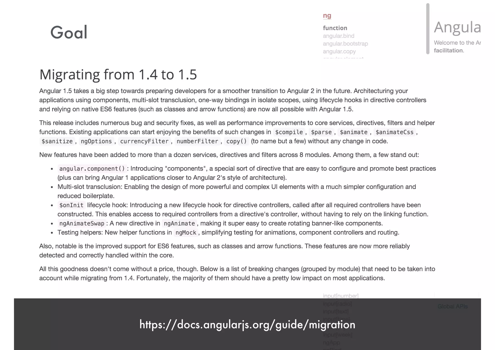New Features in Angular 1.5