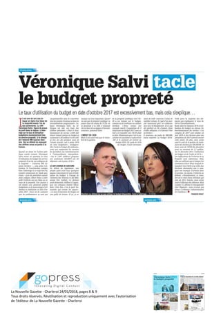 NG -  Véronique Salvi tacle le budget 24.01.18