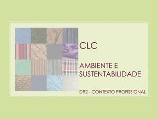 CLC 
AMBIENTE E 
SUSTENTABILIDADE 
DR2 - CONTEXTO PROFISSIONAL 
 
