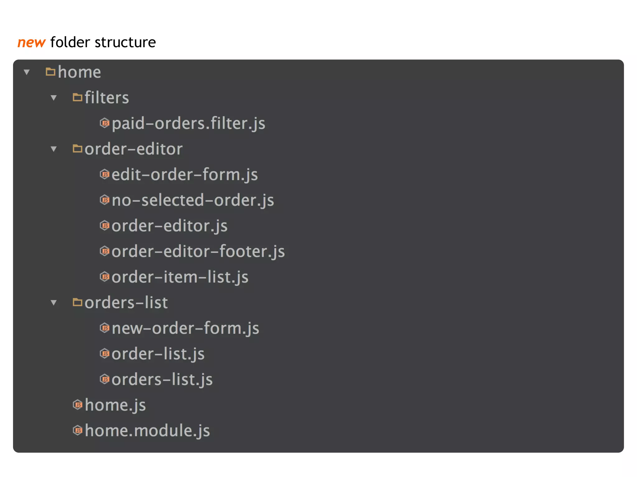 new folder structure
 