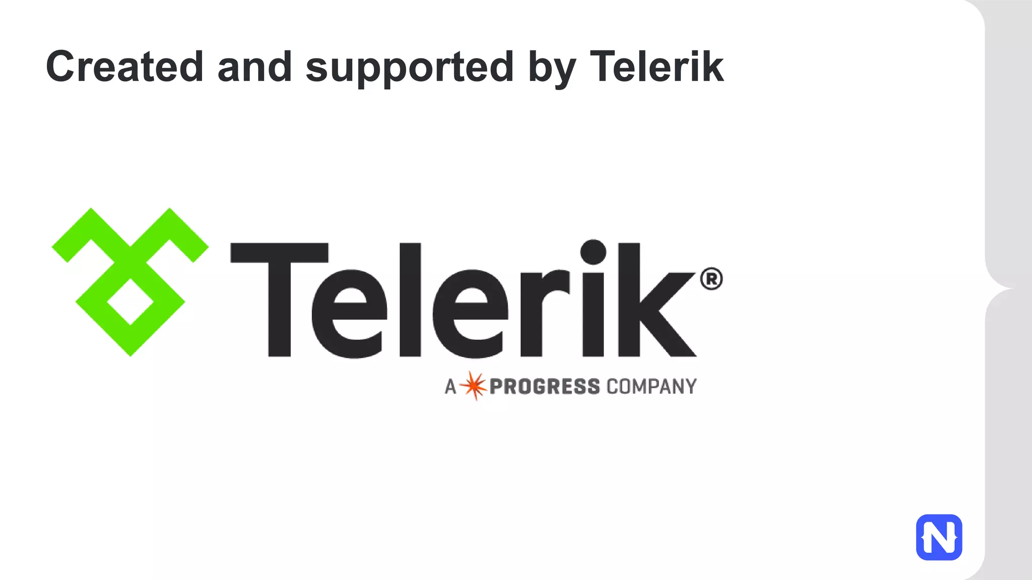 Created and supported by Telerik 