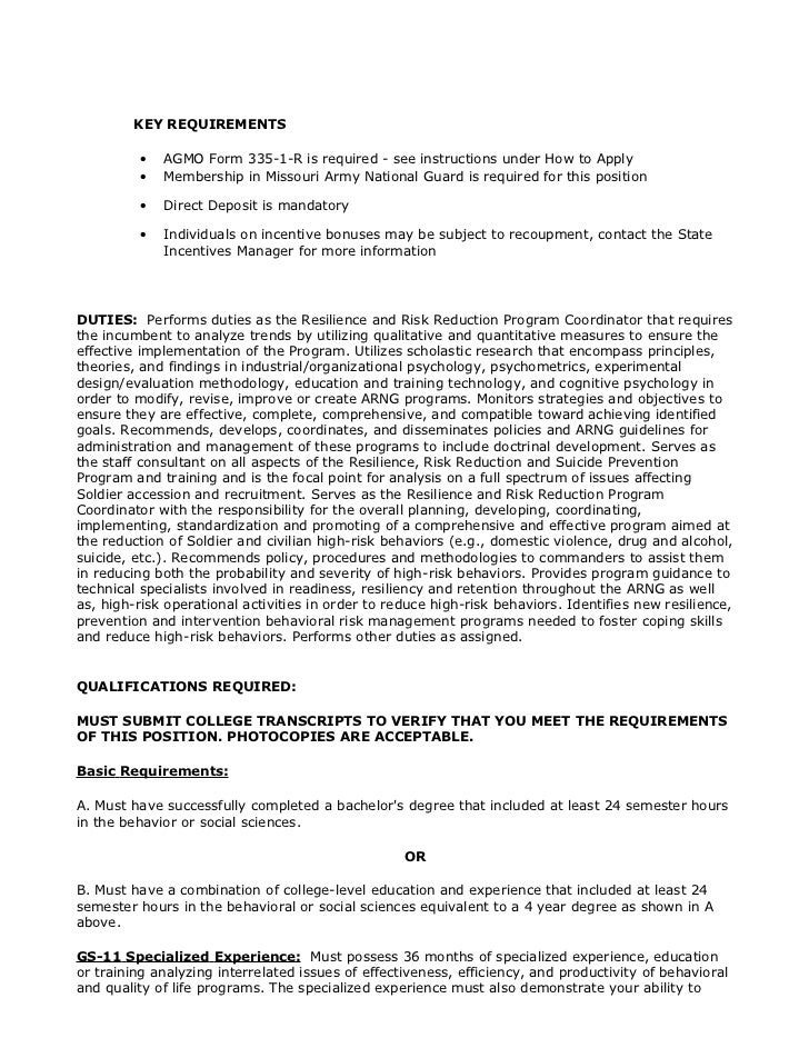 ng753902 resilience and risk reduction program coordinator gs 11 j opm form 1203 fx