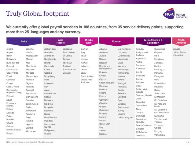 Nga Global Payroll With Services In 188 Countries We Are - 