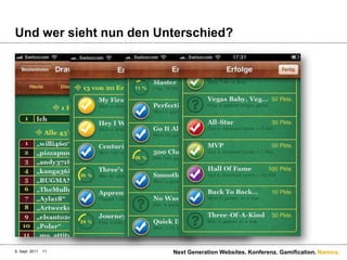 Und wer sieht nun den Unterschied?6. Sept. 2011Next Generation Websites. Konferenz. Gamification.11