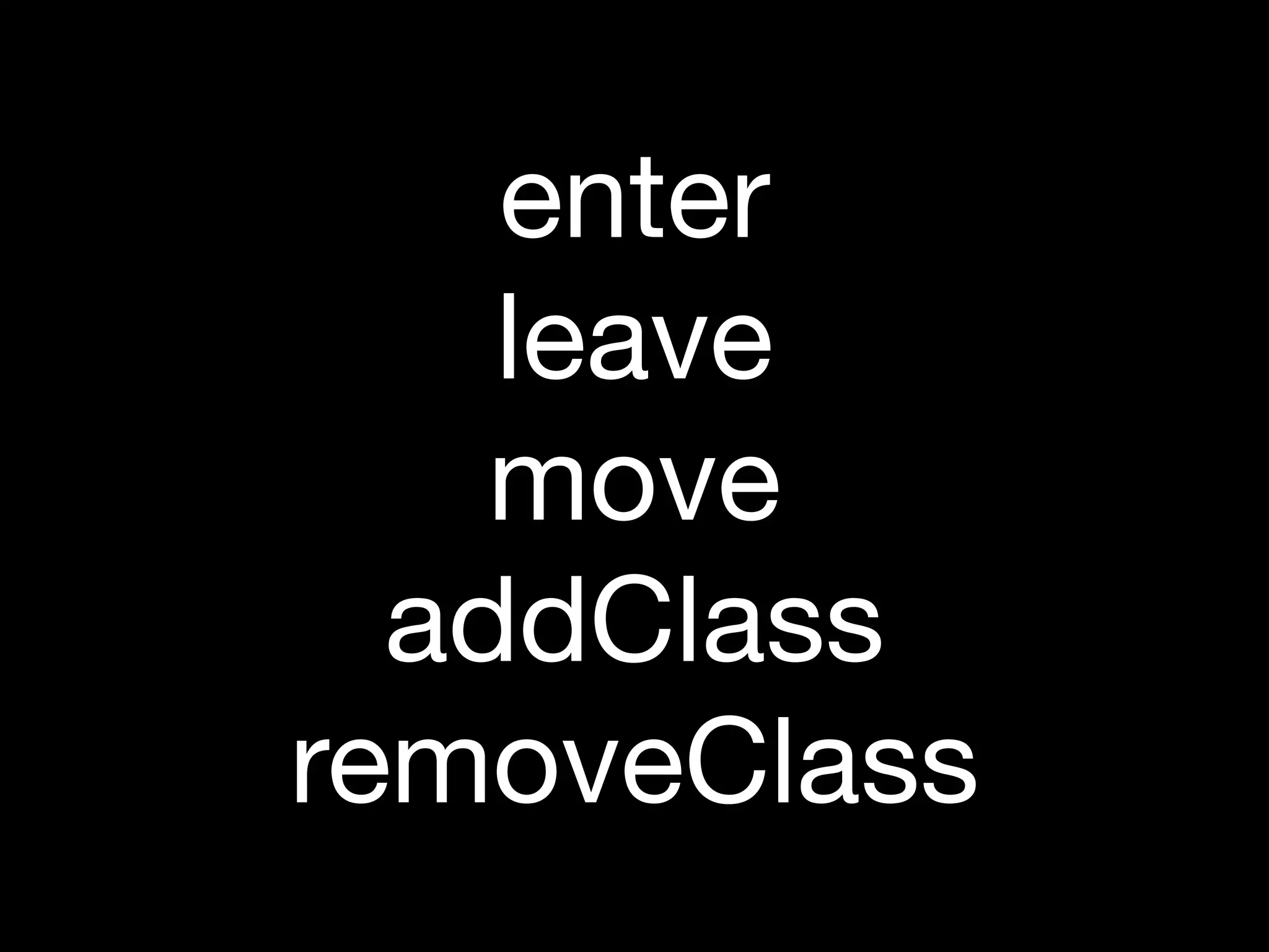 5
enter

leave

move

addClass

removeClass
 