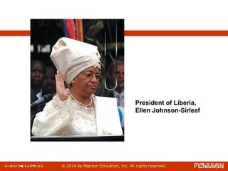 President of Liberia,
Ellen Johnson-Sirleaf
 