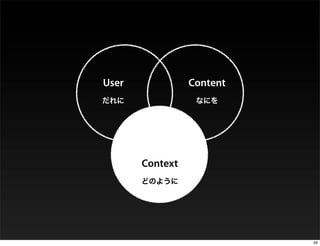 User             Content




       Context




                           26
 