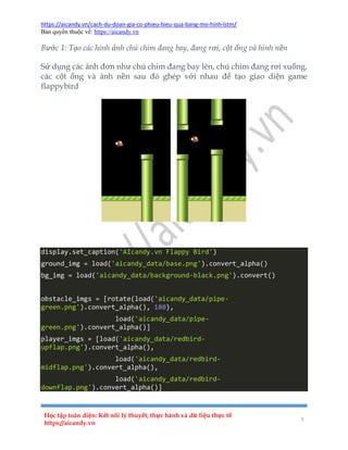 Ứng dụng Machine Learning vào chơi game Flappy Bird.pdf