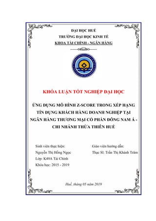 PHƯƠNG PHÁP ĐÁNH GIÁ TÍN NHIỆM DOANH NGHIỆP