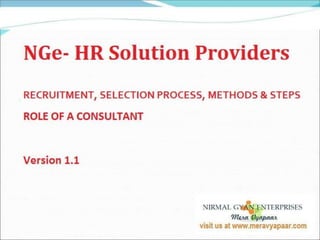 Nirmal Gyan Enterprises - HR Solutions - Recruiter Induction Program