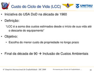 SIC 2008 - Simpósio Internacional de Confiabilidade
