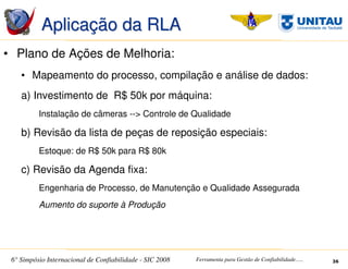 SIC 2008 - Simpósio Internacional de Confiabilidade