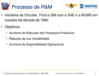 SIC 2008 - Simpósio Internacional de Confiabilidade