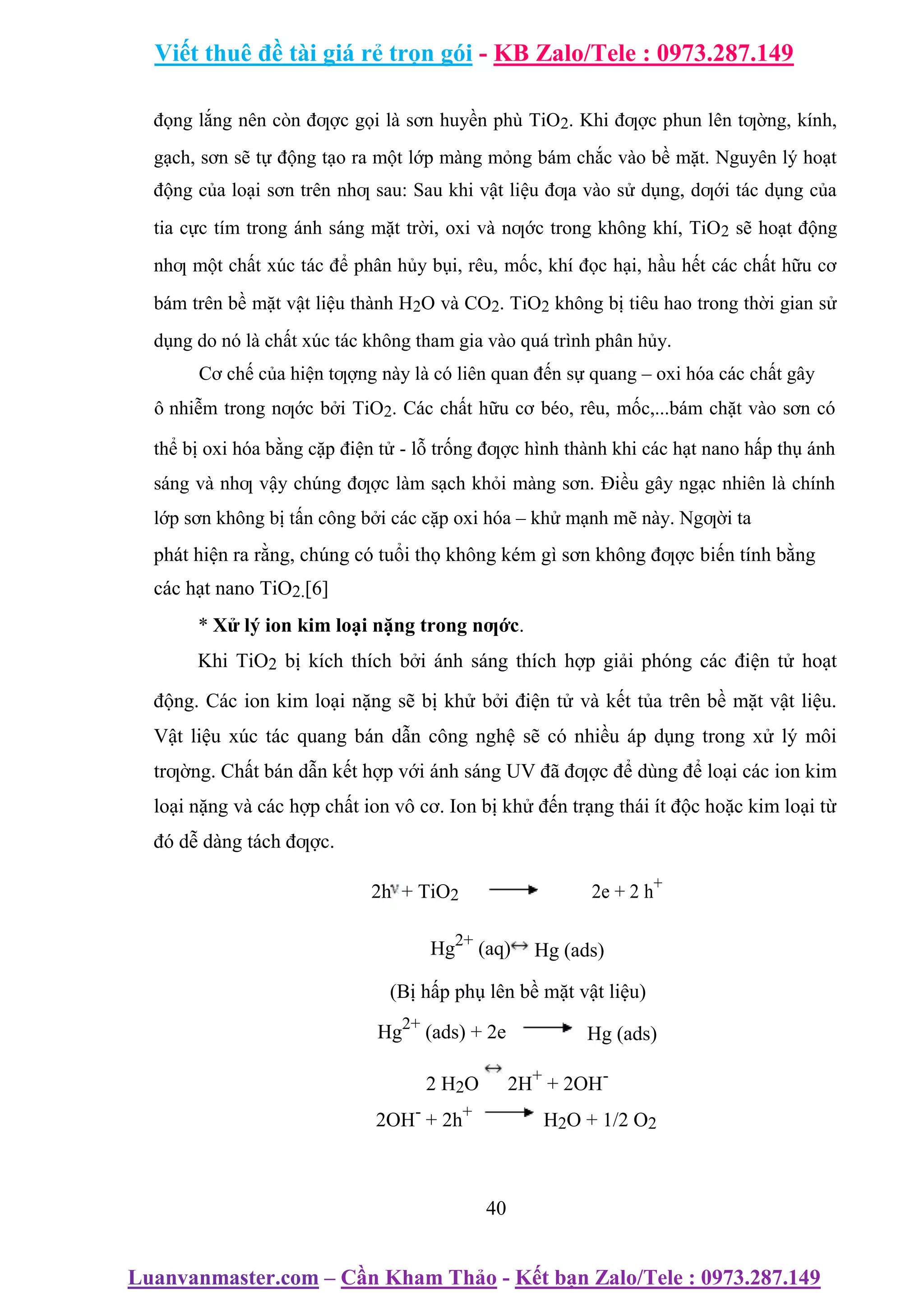 Nghiên cứu điều chế vật liệu nano TiO2 pha tạp La và thử hoạt tính ...