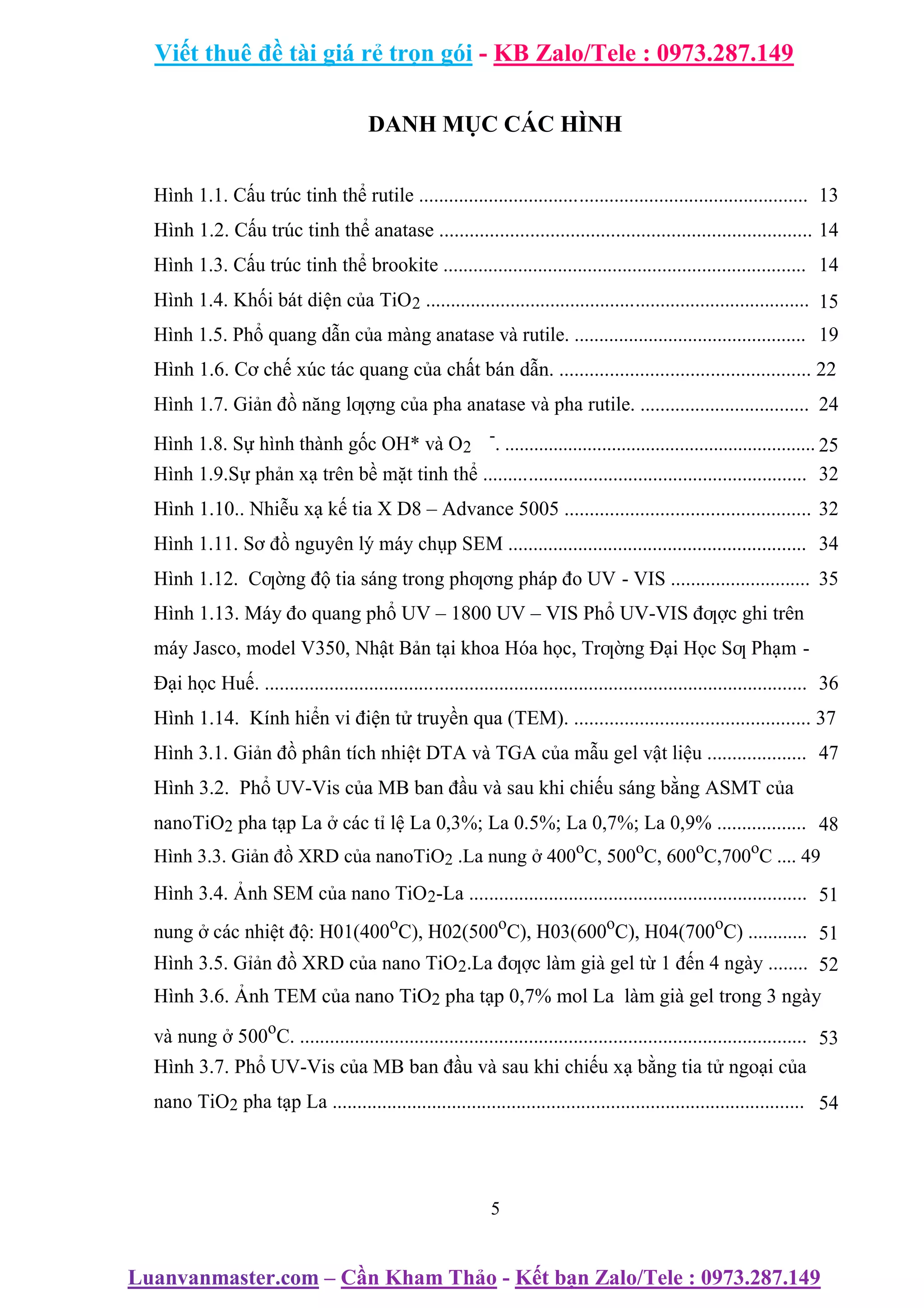Nghiên cứu điều chế vật liệu nano TiO2 pha tạp La và thử hoạt tính ...