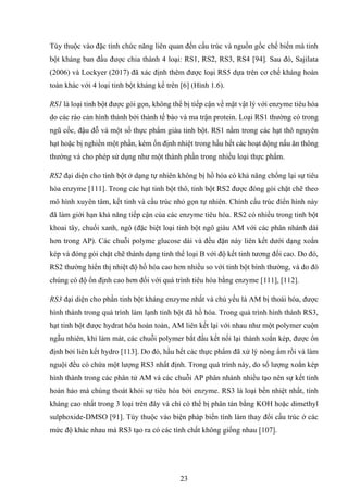 Nghiên cứu sản xuất tinh bột kháng tiêu hóa từ tinh bột đậu xanh và ứng