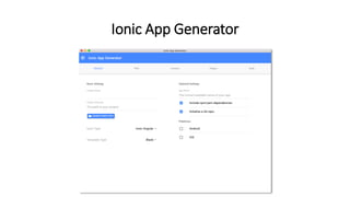 Ionic App Generator
 