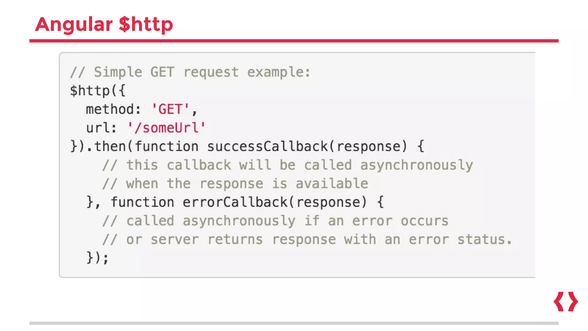 Angular $http
 