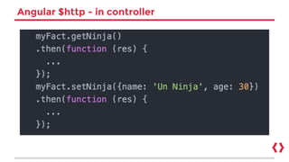 Angular $http - in controller
 