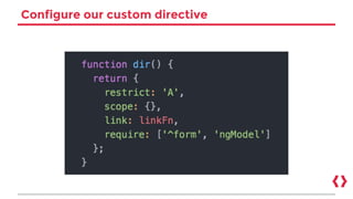 Configure our custom directive
 