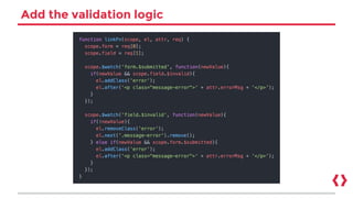 Add the validation logic
 