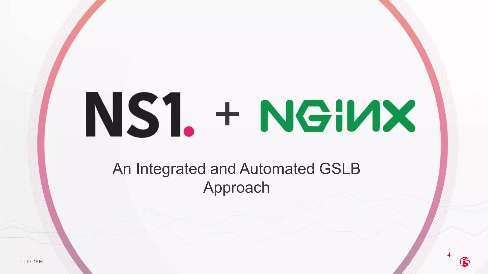 | ©2019 F54
4
+
An Integrated and Automated GSLB
Approach
 