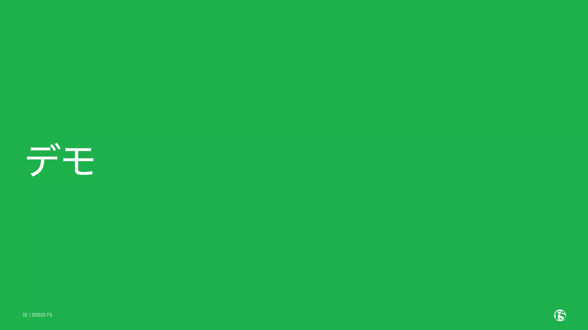 | ©2020 F5
32
デモ
 