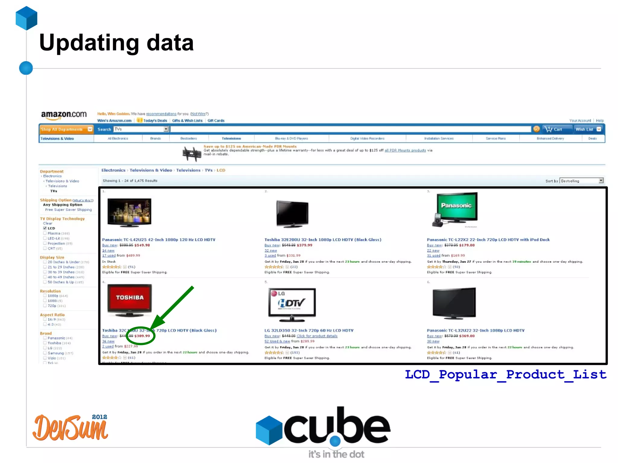 Updating data




                LCD_Popular_Product_List
 