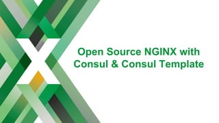 Open Source NGINX with
Consul & Consul Template
 