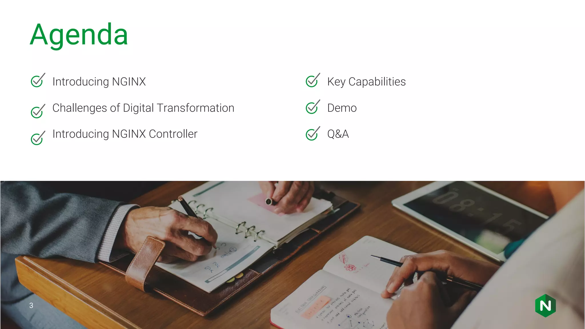 Agenda Introducing NGINX Challenges of Digital Transformation Introducing NGINX Controller Key Capabilities Demo Q&A 3 