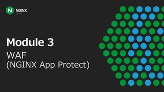 Module 3
WAF
(NGINX App Protect)
 