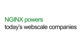 NGINX powers
today’s webscale companies
 