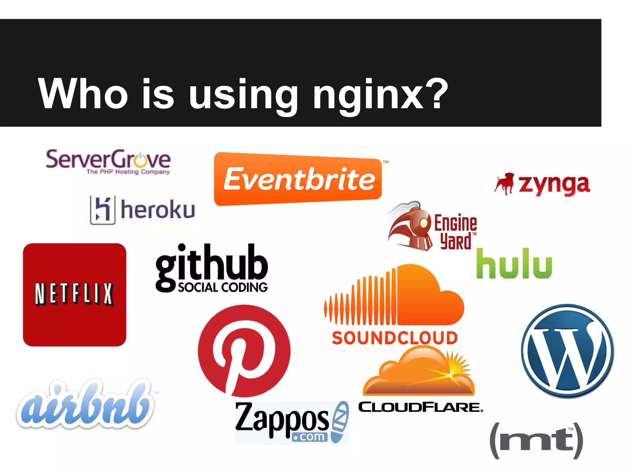 Who is using nginx?
 
