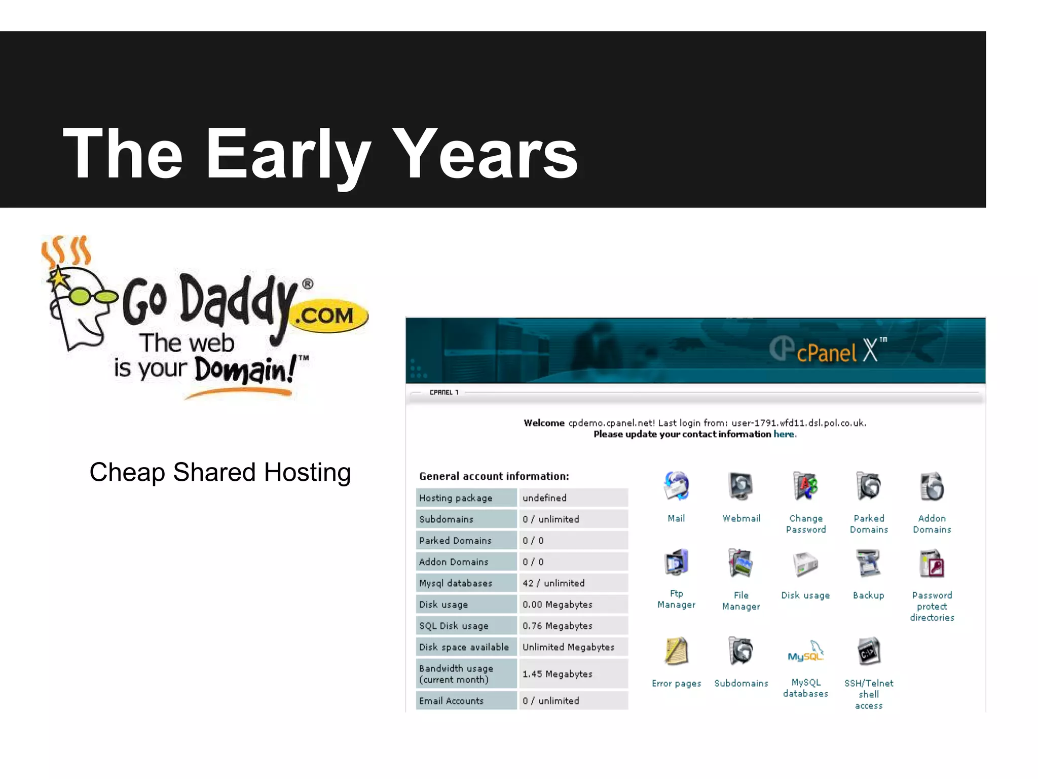 The Early Years



Cheap Shared Hosting
 