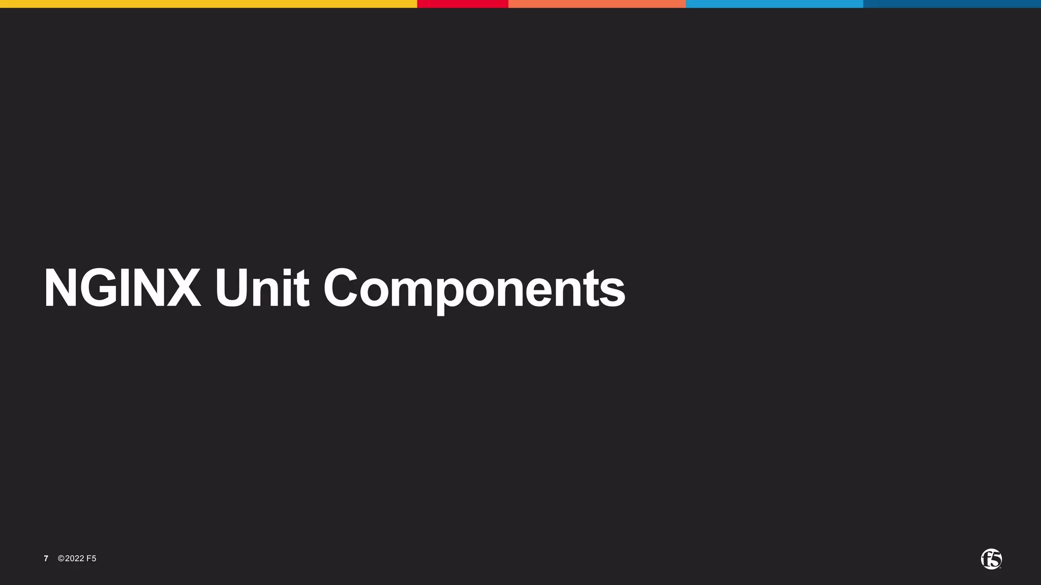 ©2022 F5 7 NGINX Unit Components 