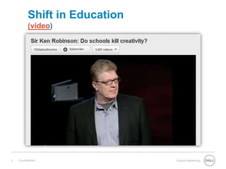 Shift in Education
          (video)




9   Confidential               Global Marketing
 