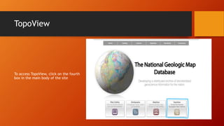 TopoView
To access TopoView, click on the fourth
box in the main body of the site
 