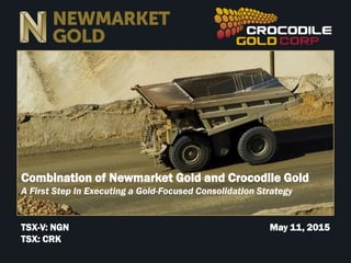 Establishing a New Platform for Gold Consolidation
Combination of Newmarket Gold and Crocodile Gold
A First Step In Executing a Gold-Focused Consolidation Strategy
May 11, 2015TSX-V: NGN
TSX: CRK
 