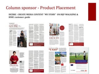 Column sponsor - Product Placement
 