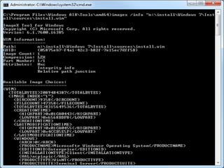 Microsoft Windows Imaging (WIM)Microsoft’s own image formatFile-based disk imaging is a core capability of Windows Vista, Windows 7, Windows 2008 Compared to sector-based formats, a WIM image is file-based